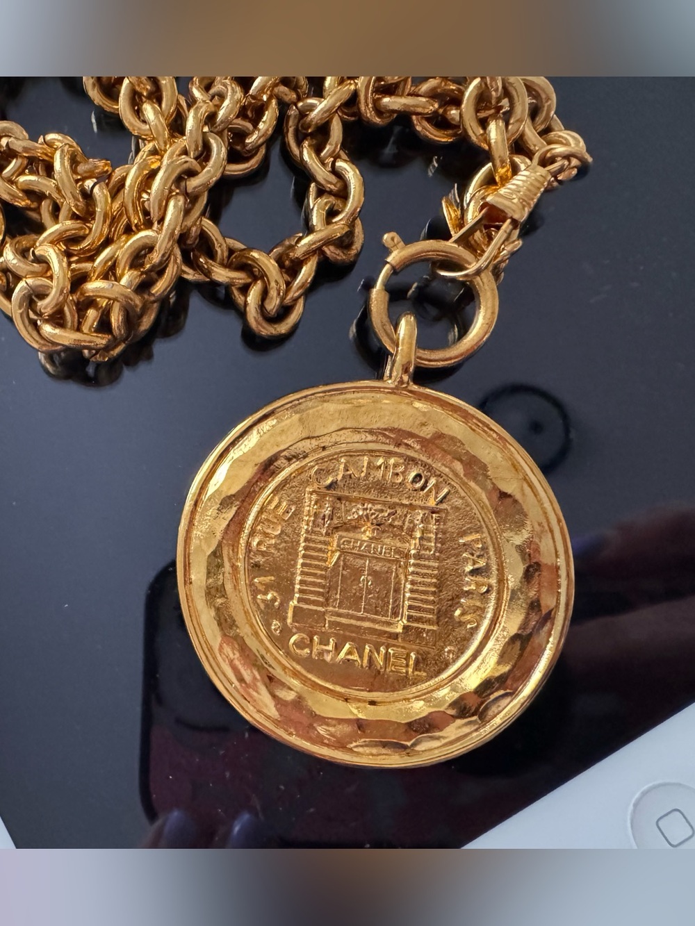 CHANEL Gold Medallion Necklace - Picture 9 of 10